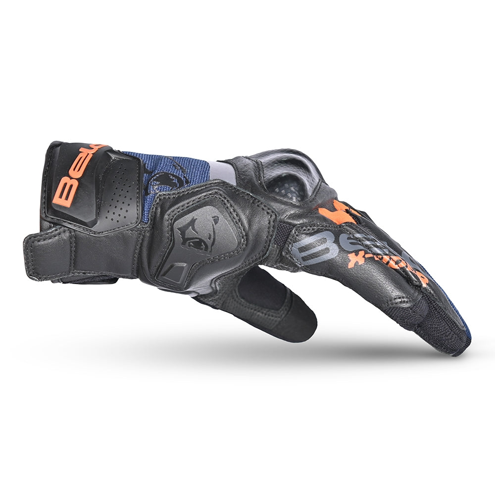 BELA - Guantes Textil Daring Man Azul/Naranja