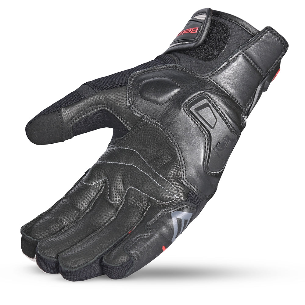 BELA - Guantes Textil Daring Man Rojo/Gris/Negro