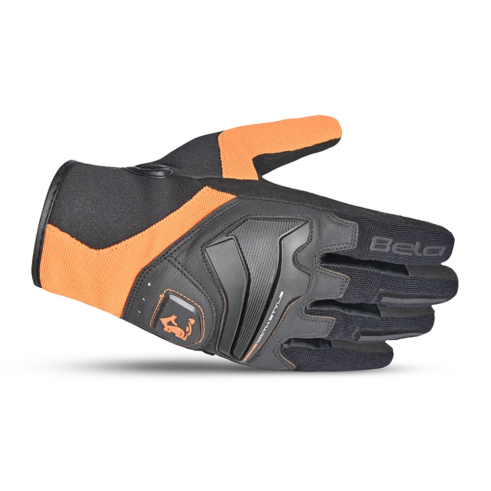 BELA - Guante Textil Man Star Negro/Naranja