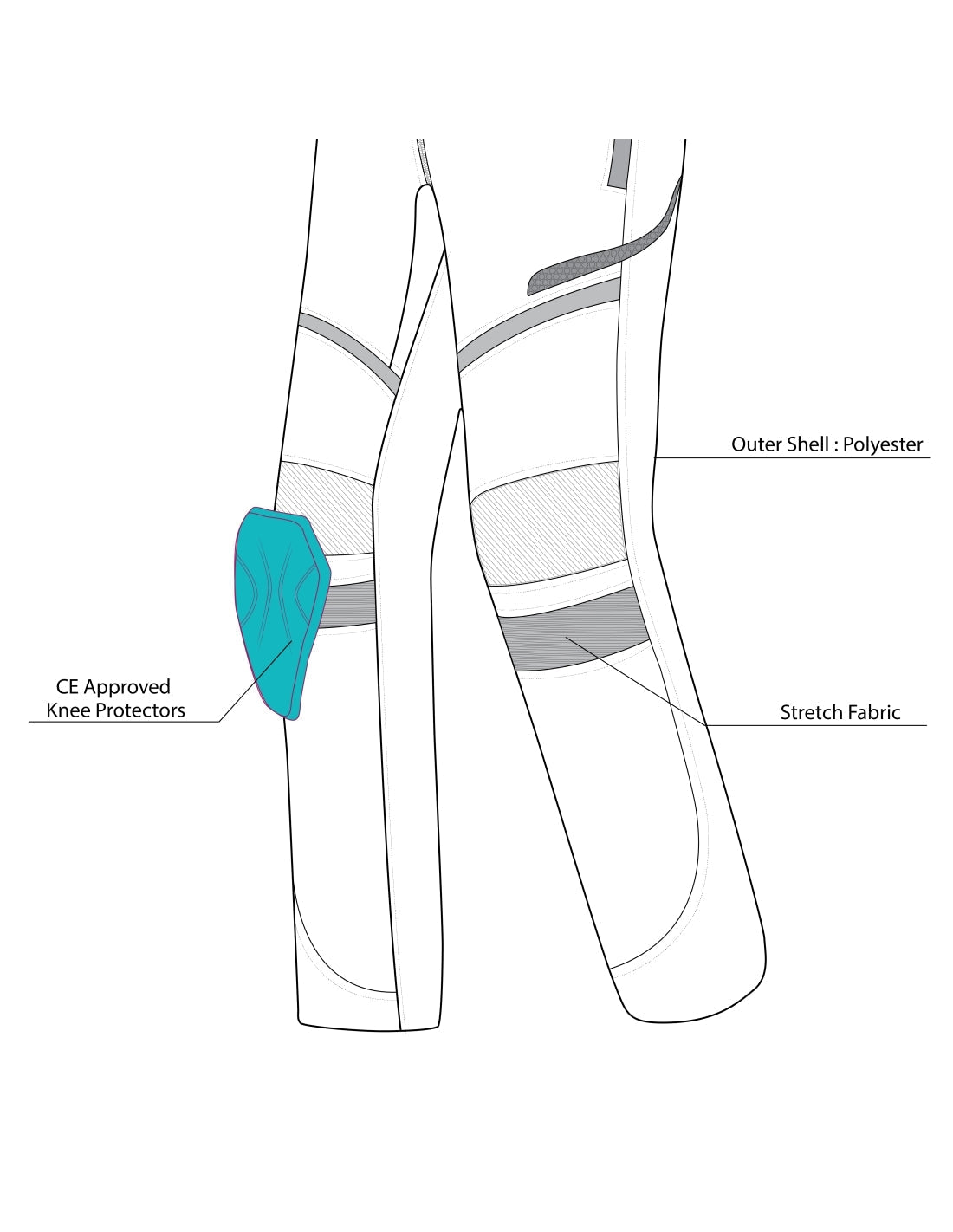 BELA - Pantalón Textil Calm Digger Corto Negro