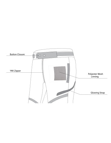 BELA - Pantalón Textil Calm Digger Corto Negro