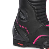 BELA - Botas Strip Lady em Couro Preto/Rosa Fluor