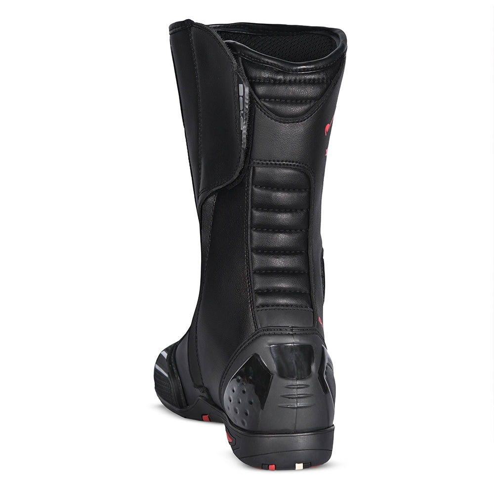 BELA - Botas Piel Strip Negro/Rojo