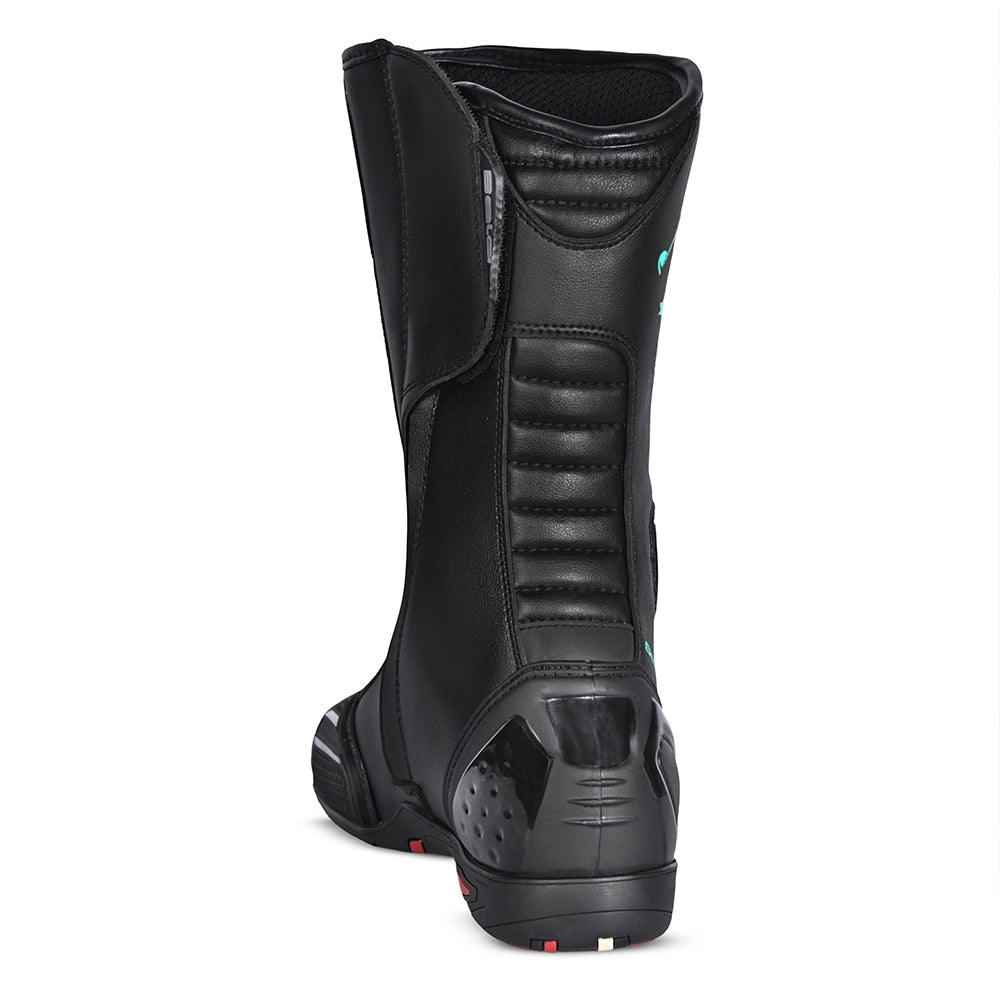 BELA - Botas Piel Strip Lady Negro/Turquesa