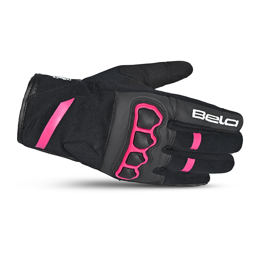 BELA - Guante Textil Tracker Winter WP lady Negro/Rosa