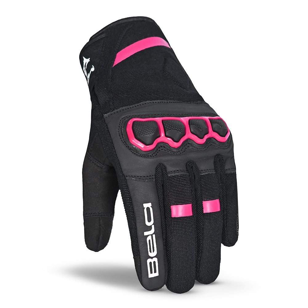 BELA - Guante Textil Tracker Winter WP lady Negro/Rosa