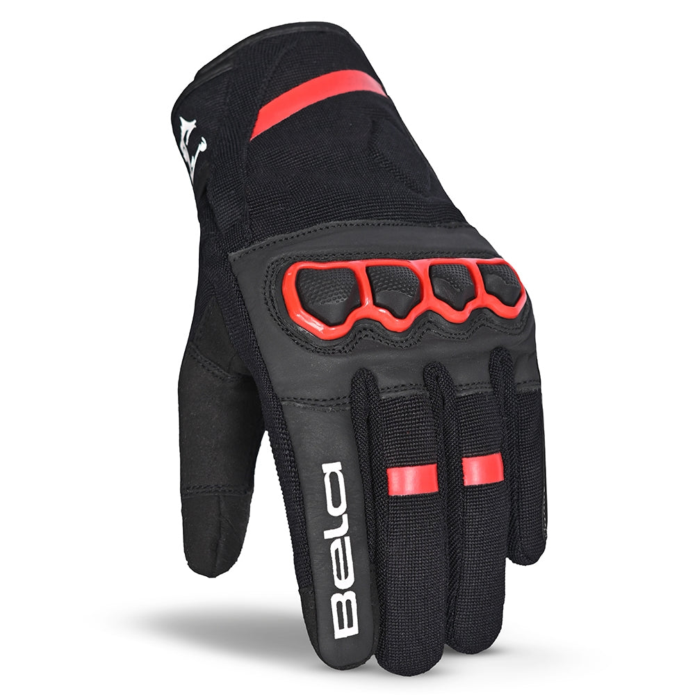 BELA - Guante Textil Tracker Winter WP Negro/Rojo