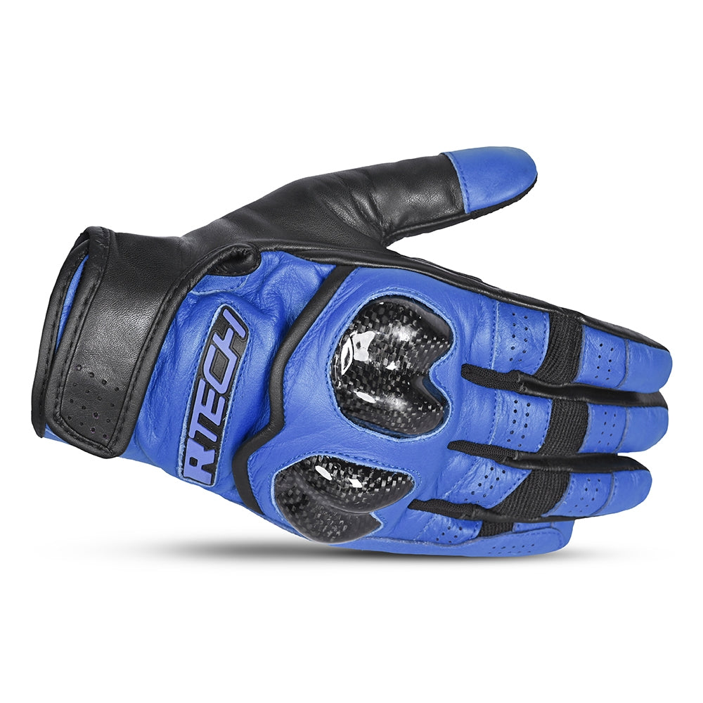 R-TECH - Guante Piel Falcon Summer Negro/Azul