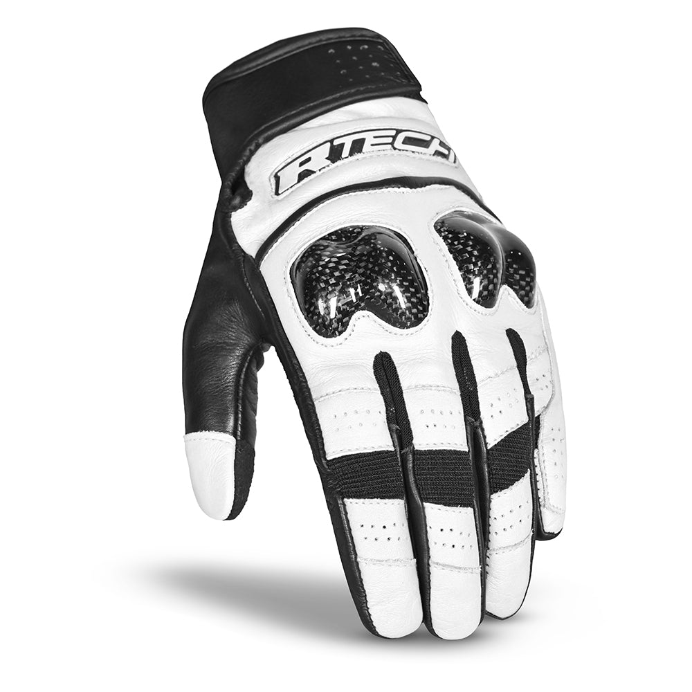 R-TECH - Guante Piel Falcon Summer Negro/Blanco