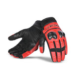 R-TECH - Guante Piel Falcon Summer Negro/Rojo