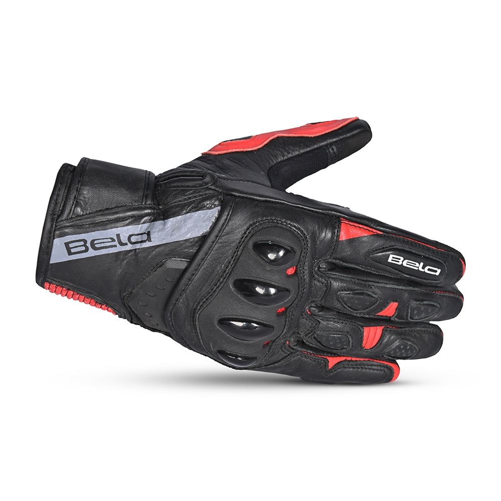 BELA - Guante Piel Blast Man Negro/Rojo