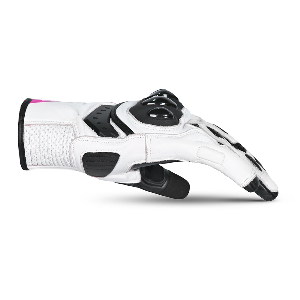 BELA - GUANTE PIEL BLAST LADY NEGRO/BLANCO/ROSA