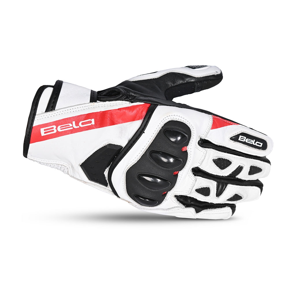BELA - Guante Piel Blast Man Negro/Blanco/Rojo