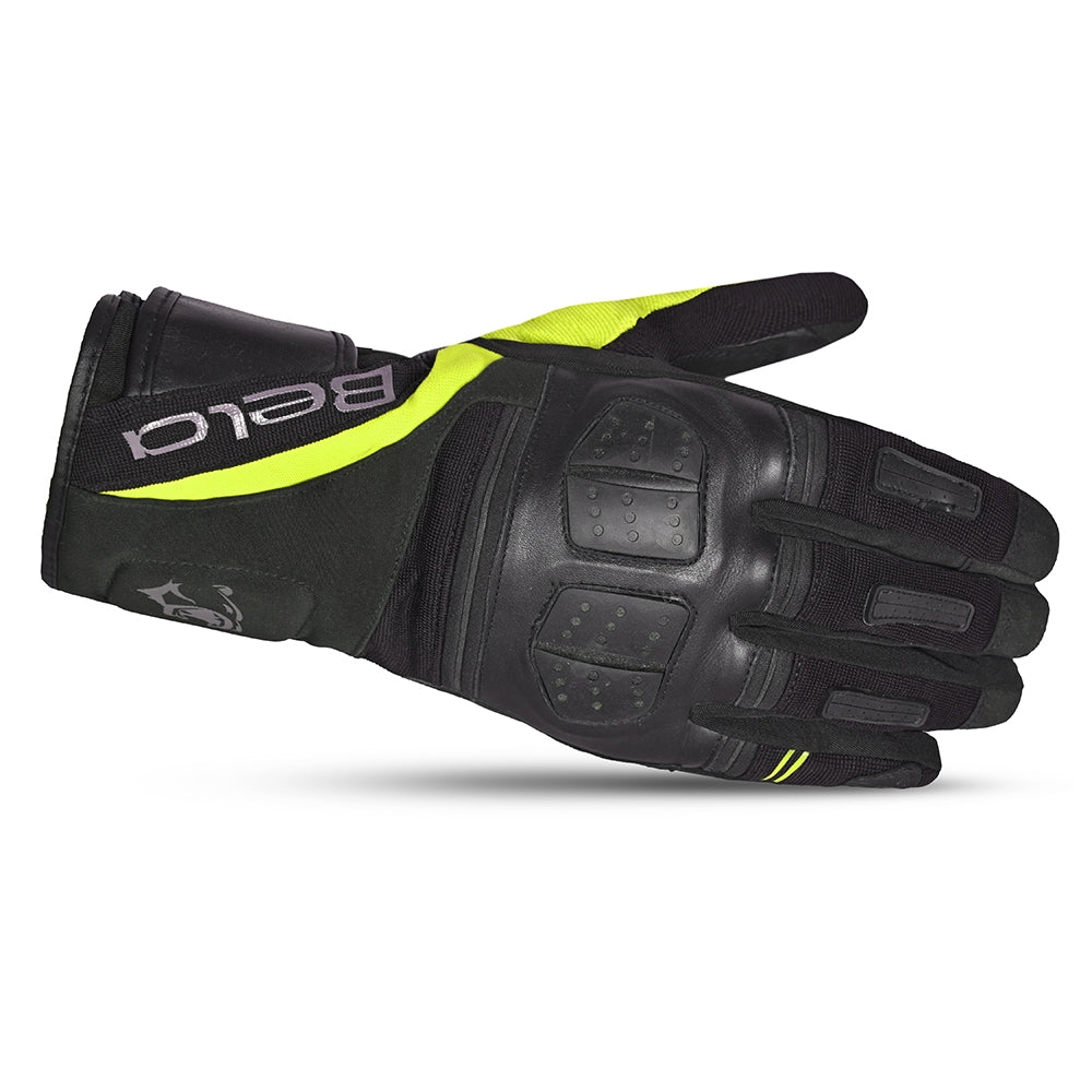 BELA - Guante Piel Highway Winter WP Negro/Amarillo Fluor