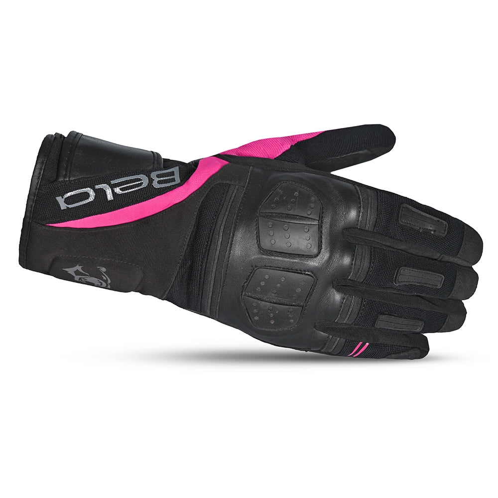 BELA - GUANTE PIEL HIGHWAY WINTER WP LADY NEGRO/ROSA