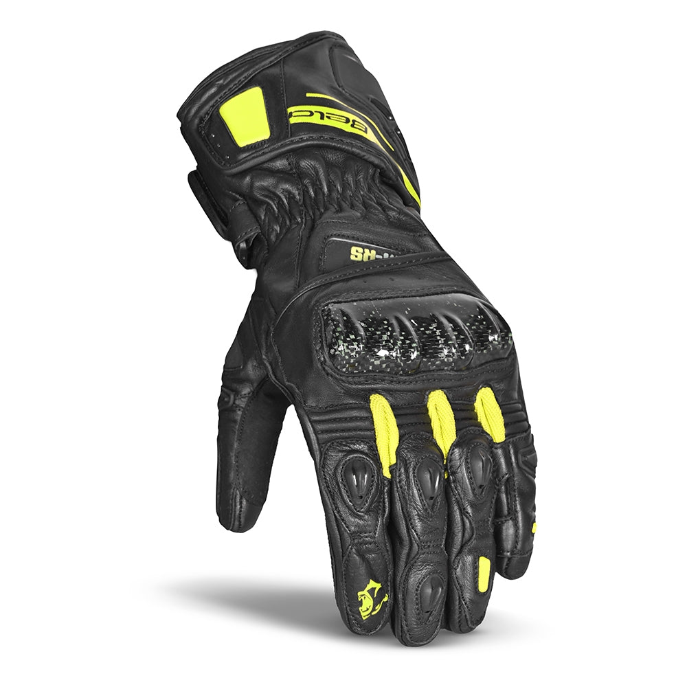 BELA - Guante Piel Venom RS Racing Lady Negro/Amarillo Fluor