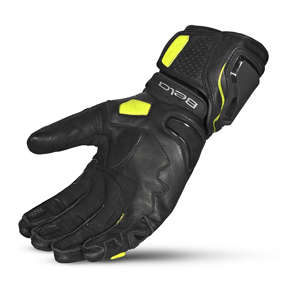 BELA - Guante Piel Venom RS Racing Lady Negro/Amarillo Fluor