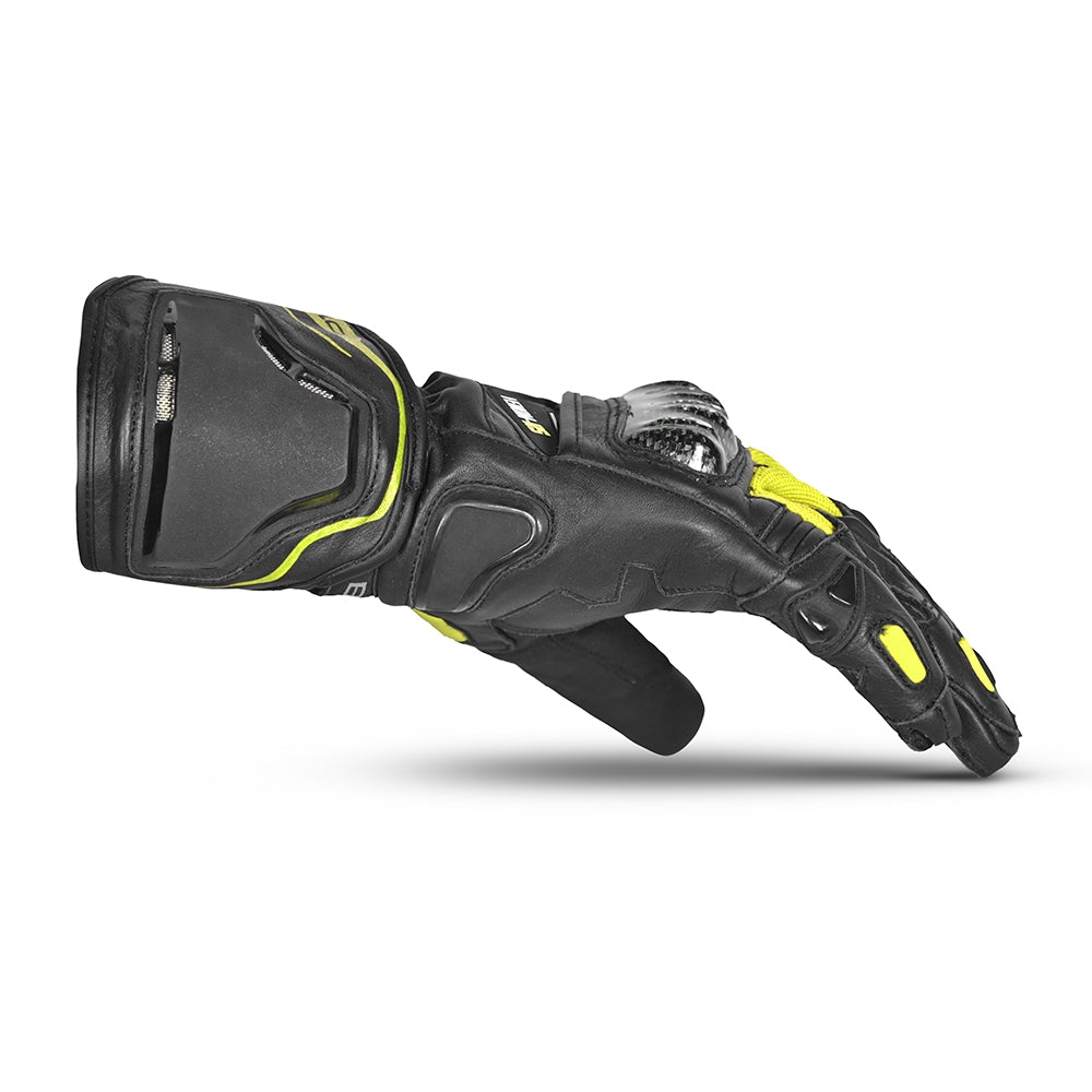 BELA - Guante Piel Venom RS Racing Lady Negro/Amarillo Fluor