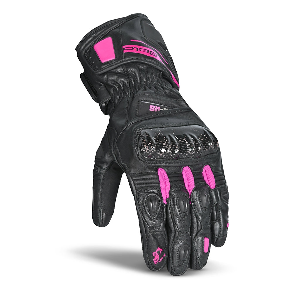 BELA - Guante Piel Venom RS Racing Lady Negro/Rosa