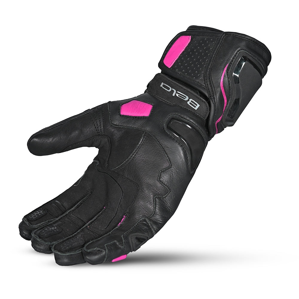 BELA - Guante Piel Venom RS Racing Lady Negro/Rosa