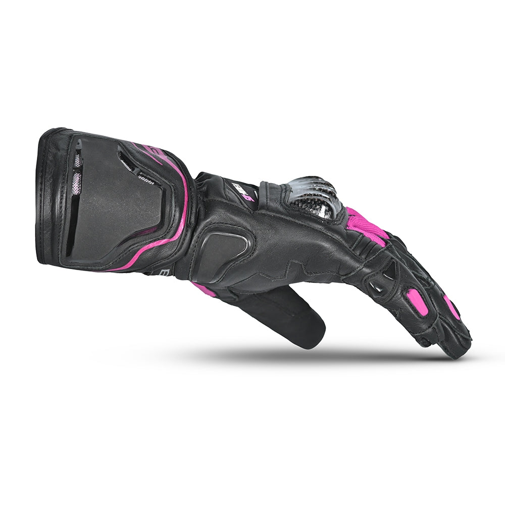 BELA - Guante Piel Venom RS Racing Lady Negro/Rosa