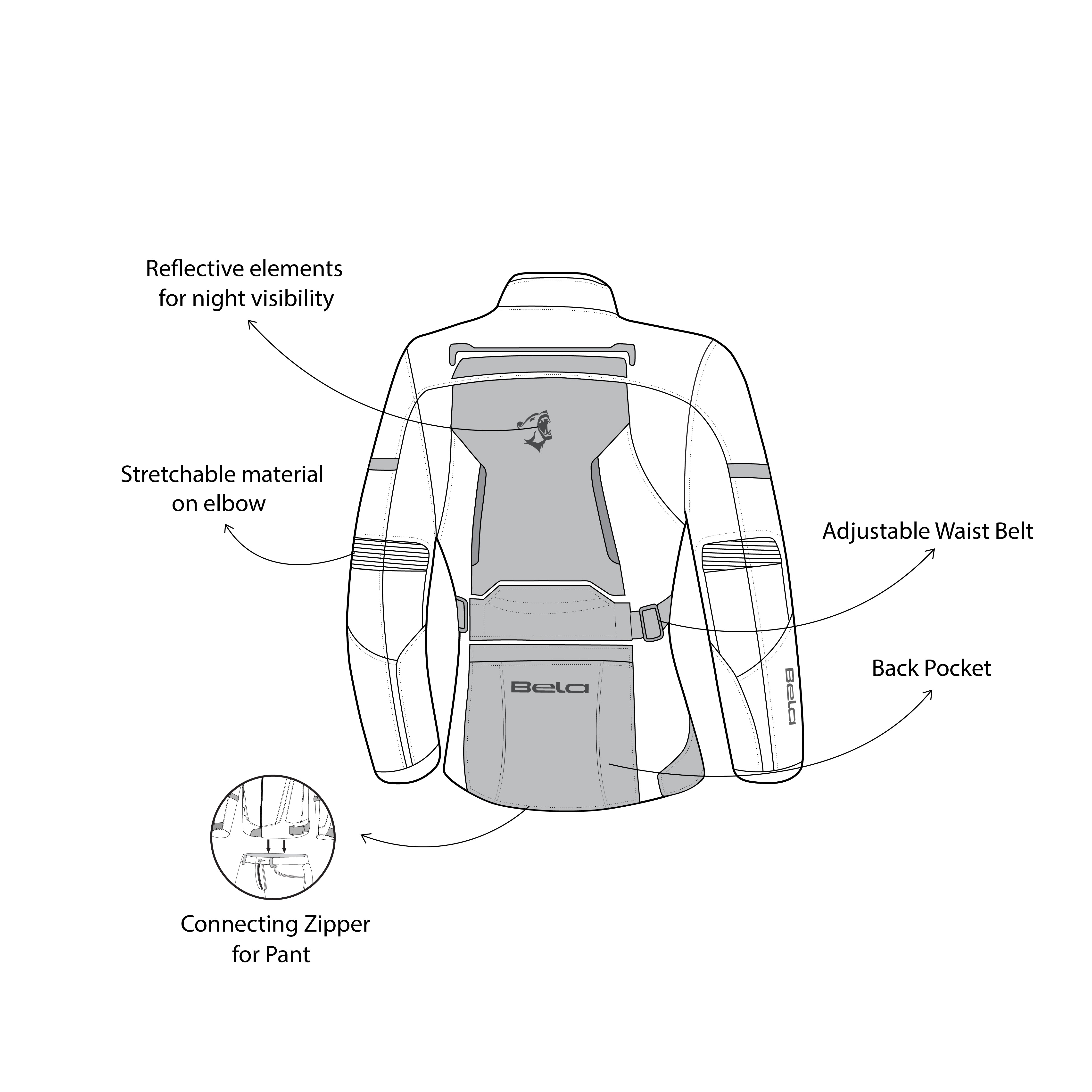 BELA - Chaqueta Textil Hurricane Lady Negro/Turquesa BELA - Hurricane Lady Textil Jacka Svart/Turkos