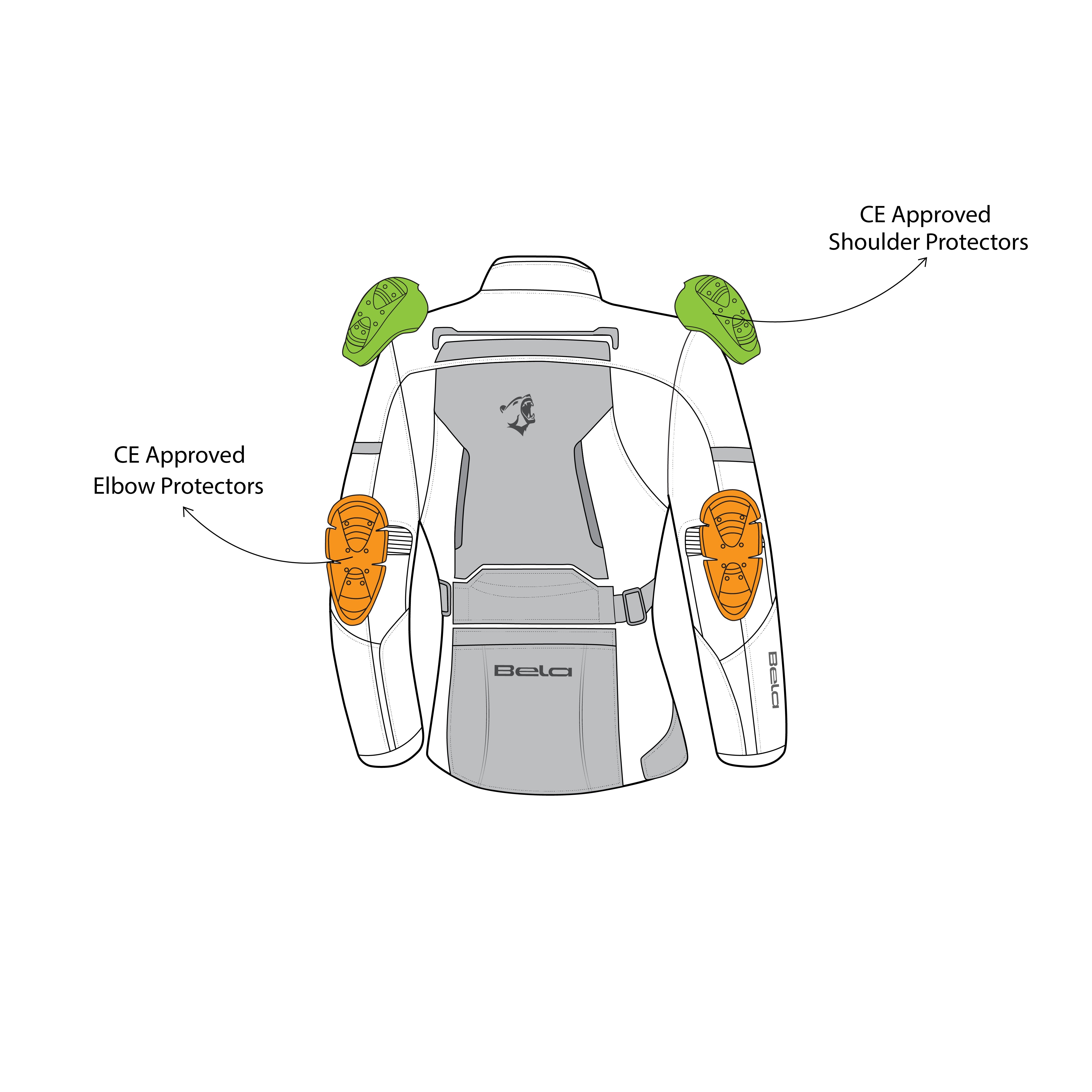 BELA - Chaqueta Textil Hurricane Lady Negro/Turquesa BELA - Hurricane Lady Textil Jacka Svart/Turkos