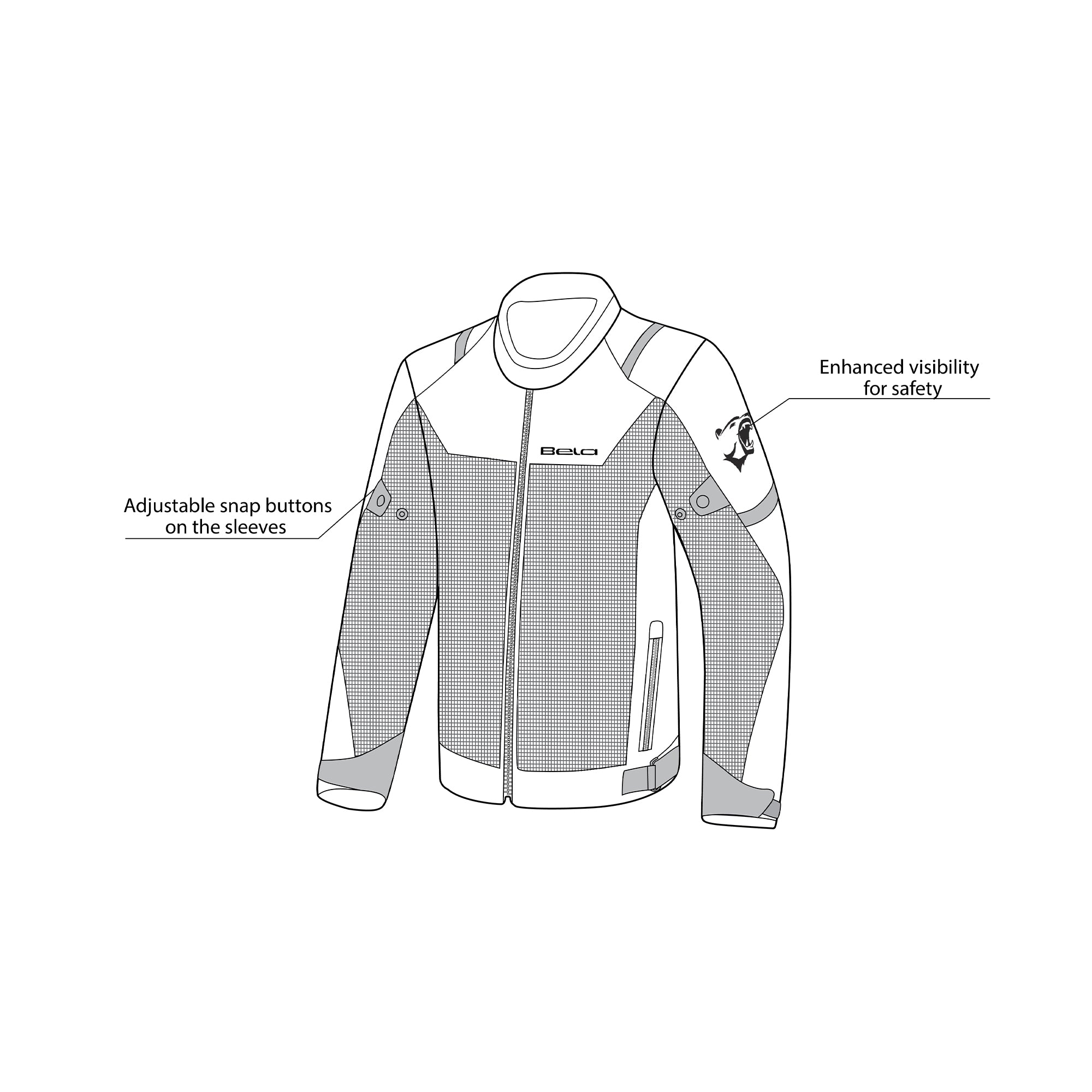 BELA - Chaqueta Textil Mesh Pro Man Hielo