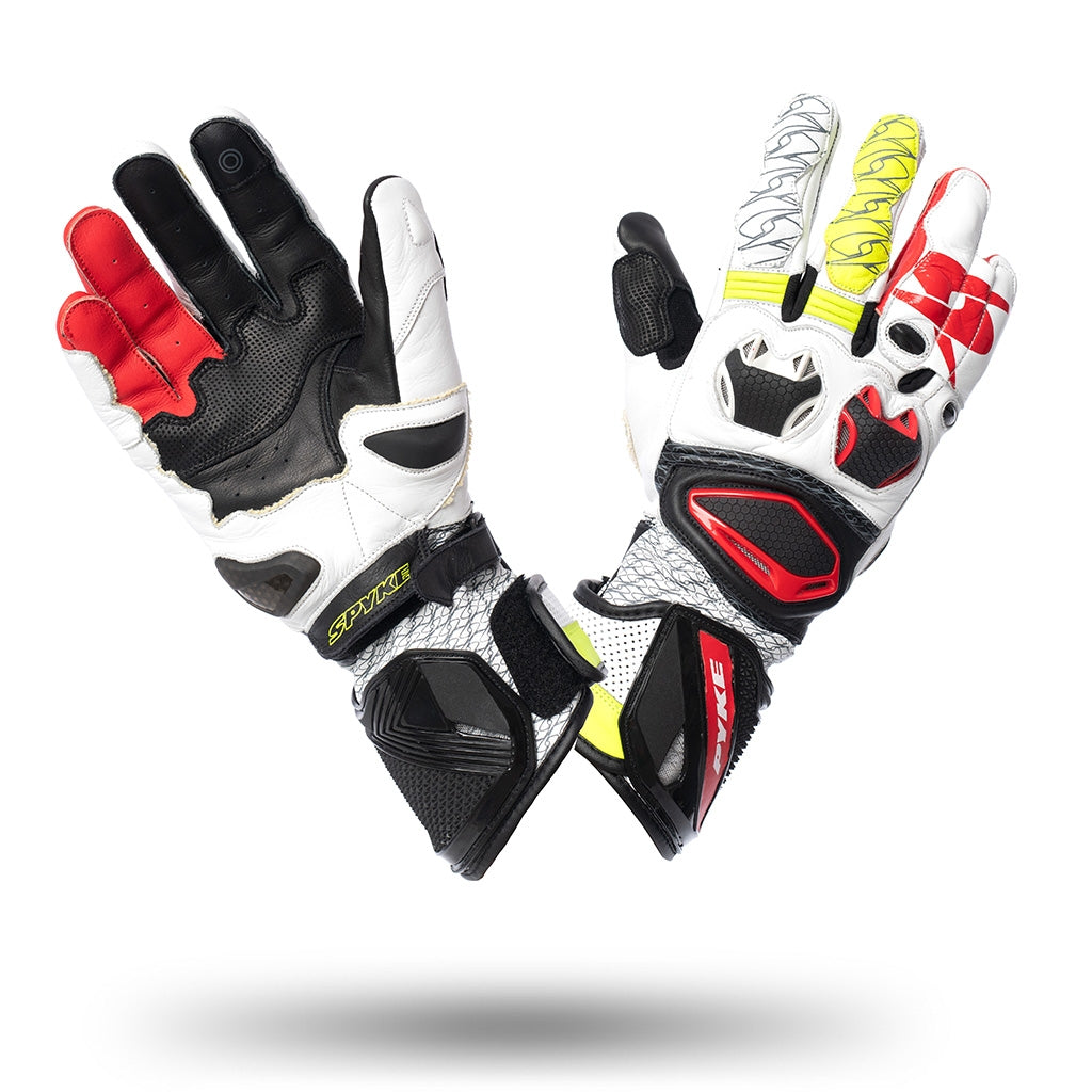 SPYKE Tech Pro Racing Man Guantes Blanco/Negro/Rojo/Amari