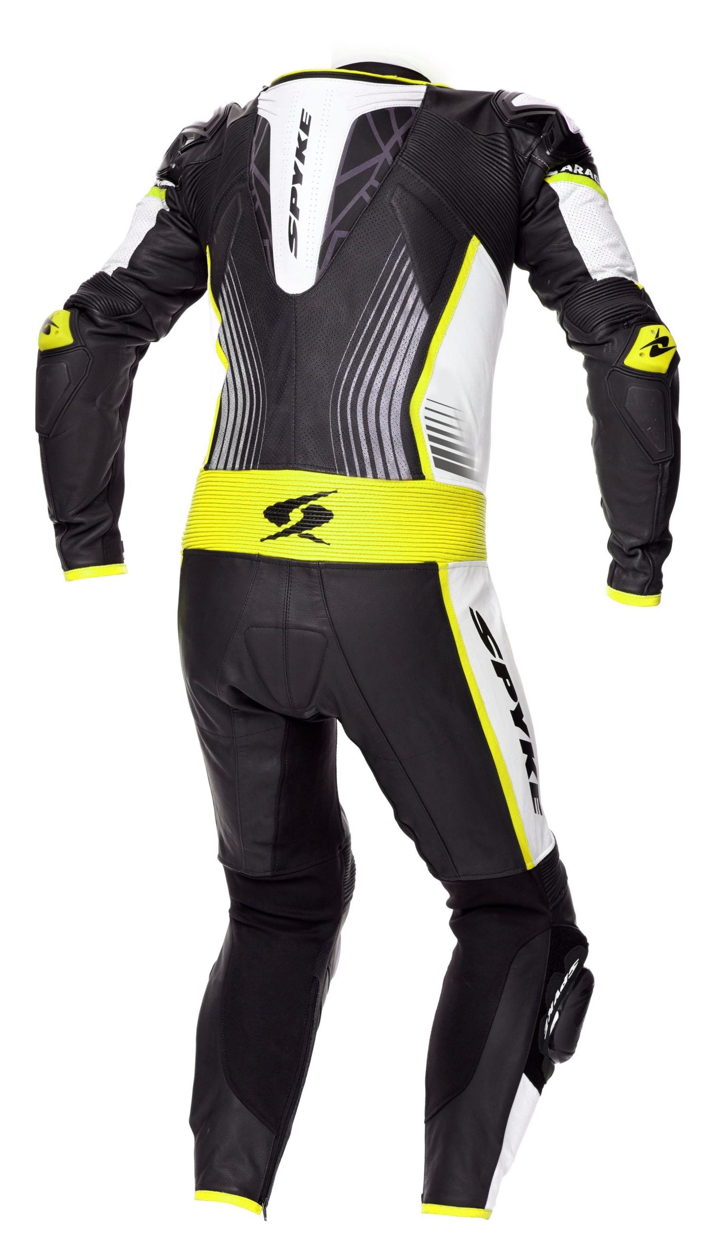 SPYKE - ARAGON RACE 1PC SUIT BLACK/WHITE/FLUO YELLOW