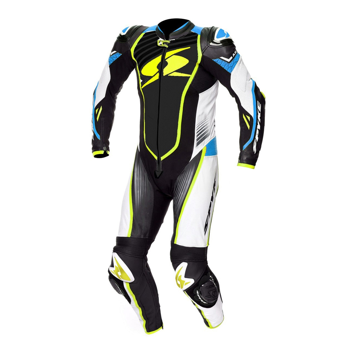 SPYKE - ARAGON RACE 1PC SUIT BLUE/BLACK/FLUO YELLOW