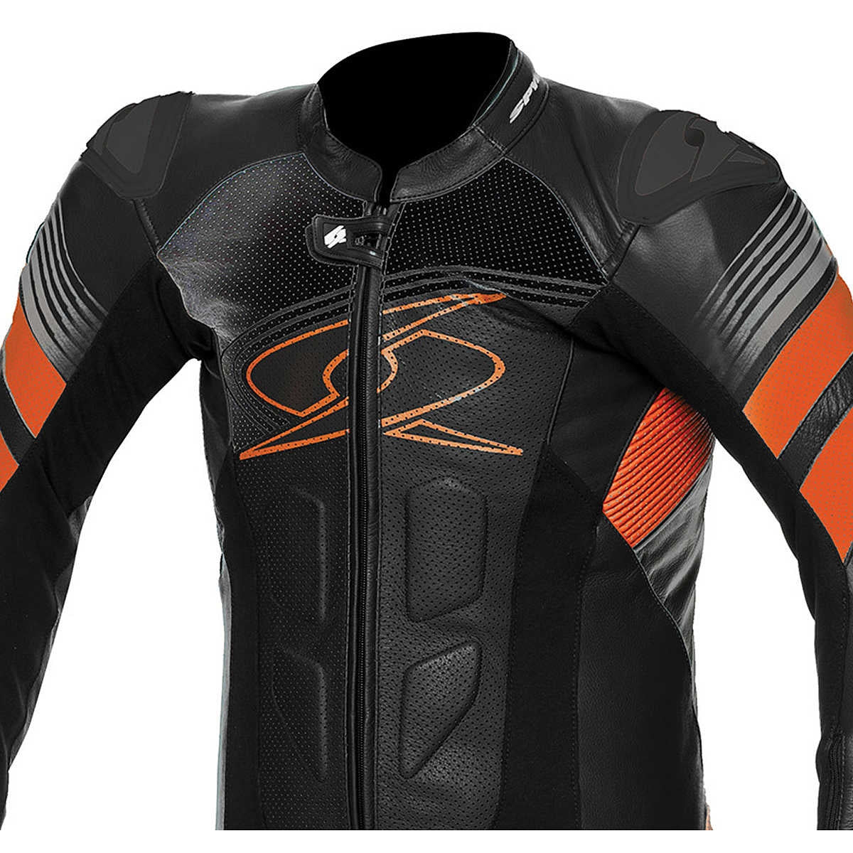 SPYKE - ESTORIL RACE 1PC SUIT BLACK/WHITE/ORANGE