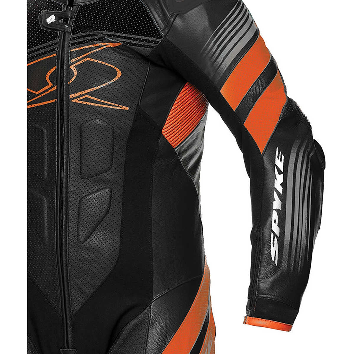 SPYKE - ESTORIL RACE 1PC SUIT BLACK/WHITE/ORANGE