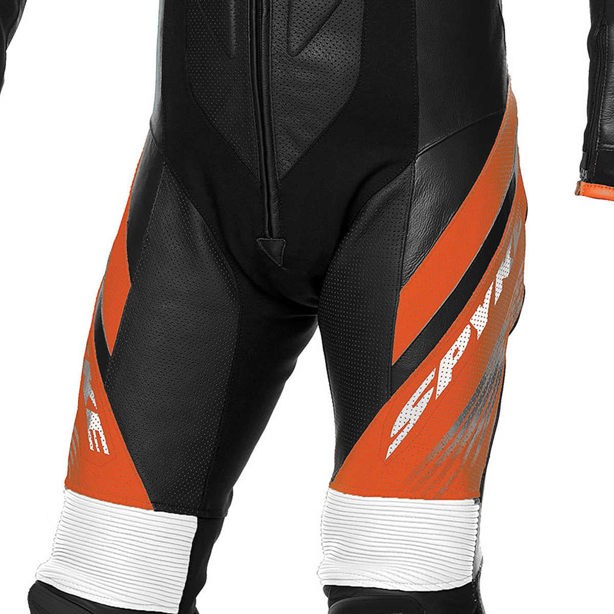 SPYKE - ESTORIL RACE 1PC SUIT BLACK/WHITE/ORANGE