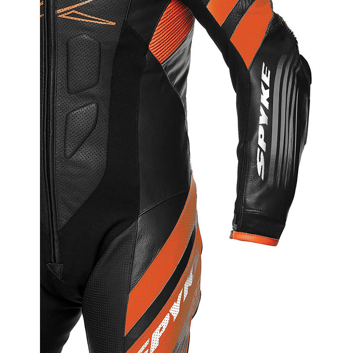 SPYKE - ESTORIL RACE 1PC SUIT BLACK/WHITE/ORANGE