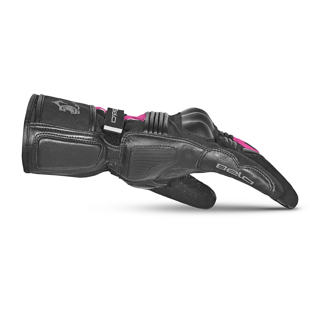 BELA - Guante Piel Ice Winter WP Lady Negro/Rosa