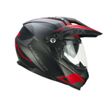 CGM 666G Twin Ranger Casco De Moto Aventura Negro Mate Rojo