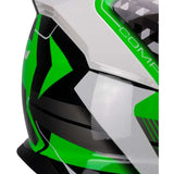 CGM 360S KAD RACE Integral Turismo Moto Casco Gris verde