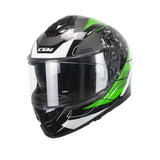 CGM 360S KAD RACE Integral Turismo Moto Casco Gris verde