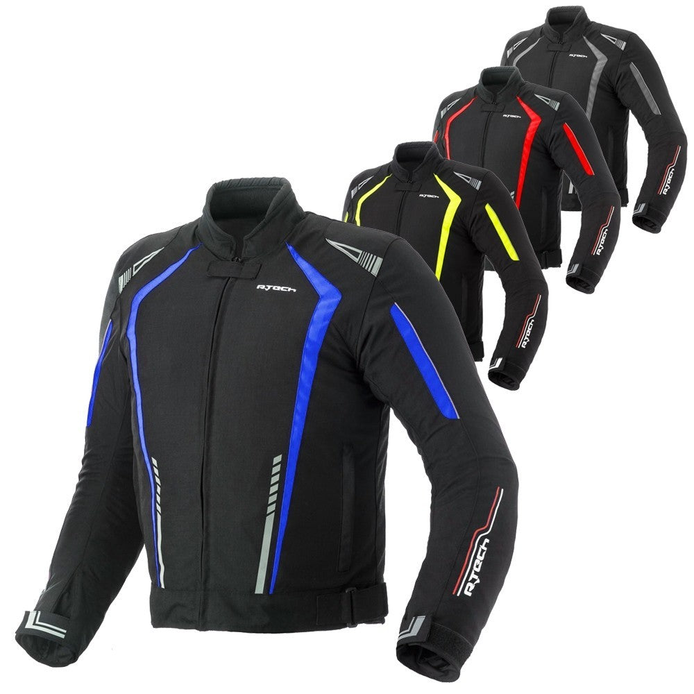 R-TECH - CHAQUETA TEXTIL MARSHAL NEGRO/ROJO