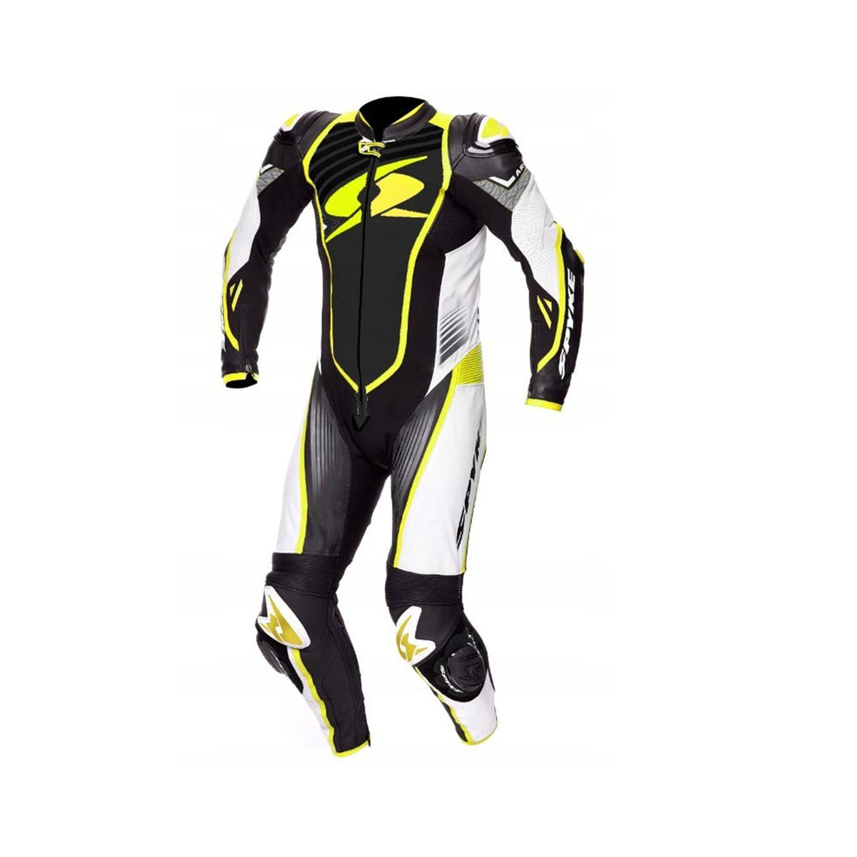 SPYKE - ARAGON RACE 1PC SUIT BLACK/WHITE/FLUO YELLOW