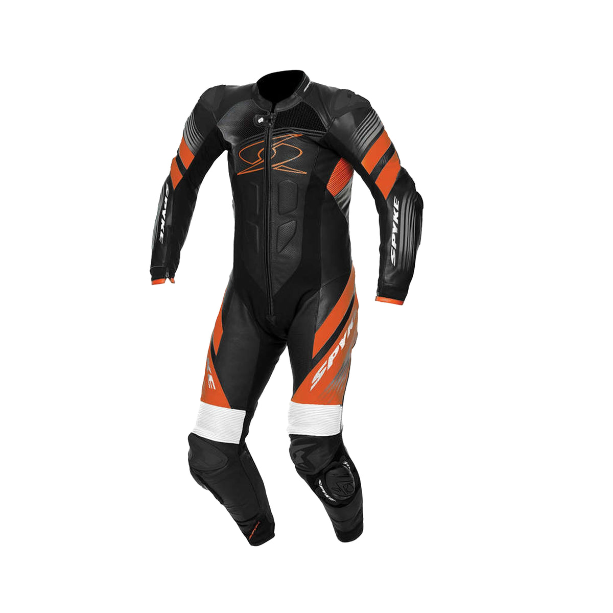 SPYKE - ESTORIL RACE 1PC SUIT BLACK/WHITE/ORANGE