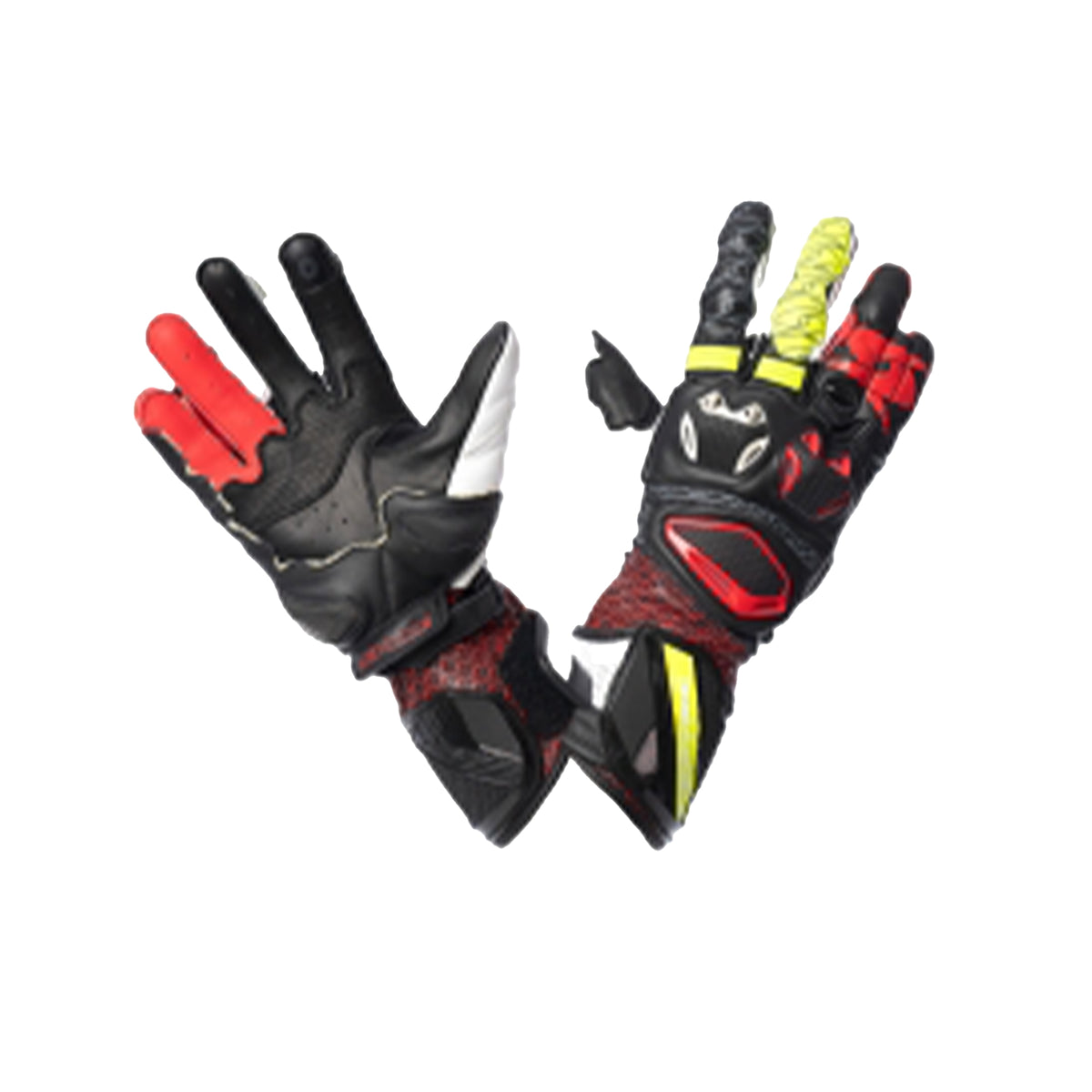 SPYKE Tech Pro Racing Man Handschuhe Schwarz/Weiß/Rot Flou Gelb