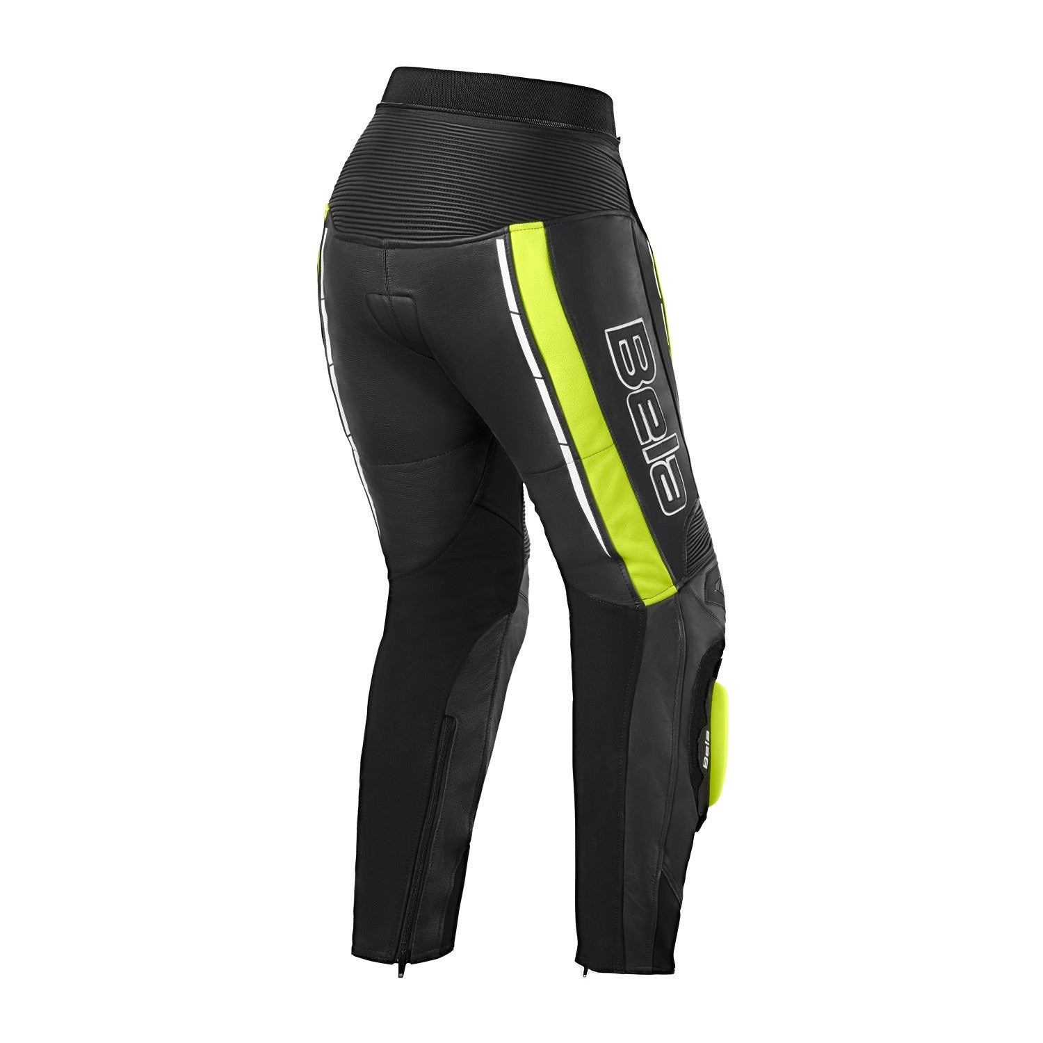 BELA - Pantalón Piel Rocket Lady Pant Negro/Amarillo Fluor