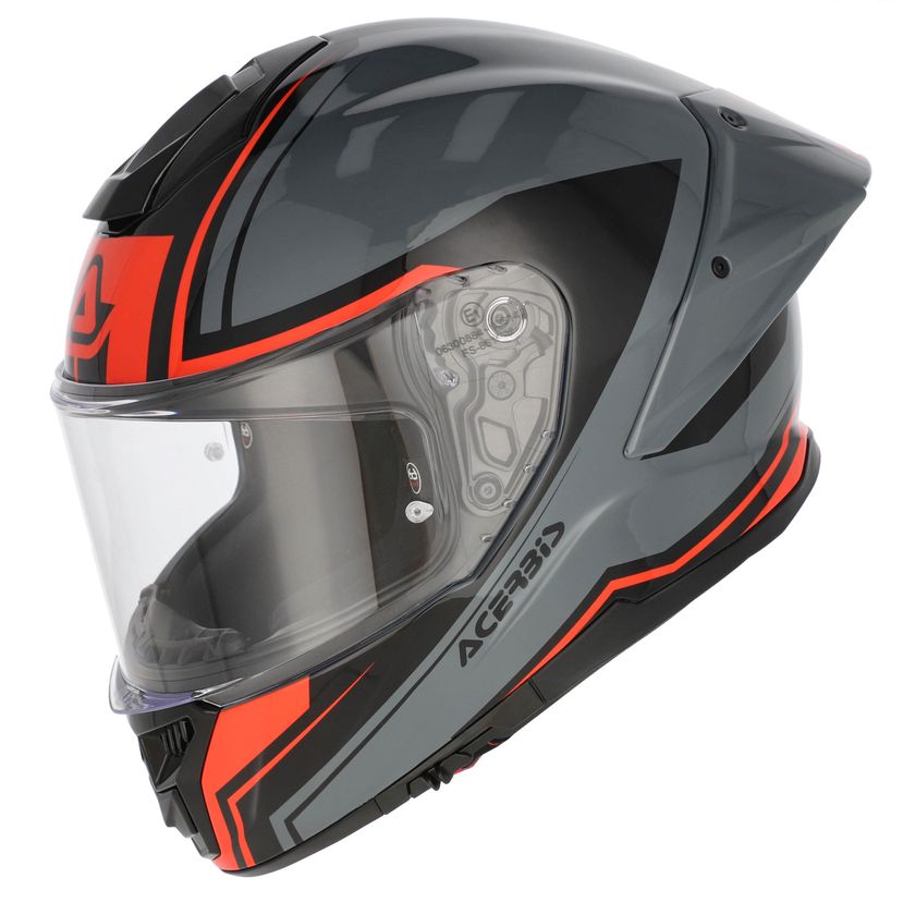 ACERBIS TARMAK-X CASCO RACING DE MOTO GRIS ROJO