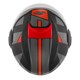 KAPPA KV37 EVO Moto Cara Abierta Casco Negro Mate Rojo Titanio - CASCO