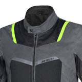 R-TECH SPIRAL MESH CHAQUETA DE MOTO DE HOMBRE TEXTIL  GRIS OSCURO NEGRO VERDE