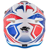 KAPPA KV45 Trial Moto Retro Estilo Casco Blanco Rojo Azul - CASCO