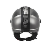 KAPPA KV57F Moto Cara Abierta Casco Titanio Negro