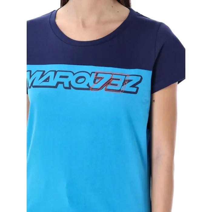 ALEX MARQUEZ GUN MUJER CAMISETA AZUL CLARO